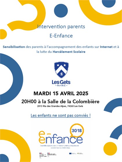 Affiche Réunion parent 15avril