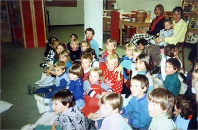 Les enfants des écoles à la Bibliothèque - 1989